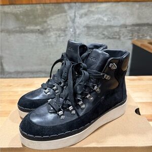 Vince Black Lace-Up Sneakers